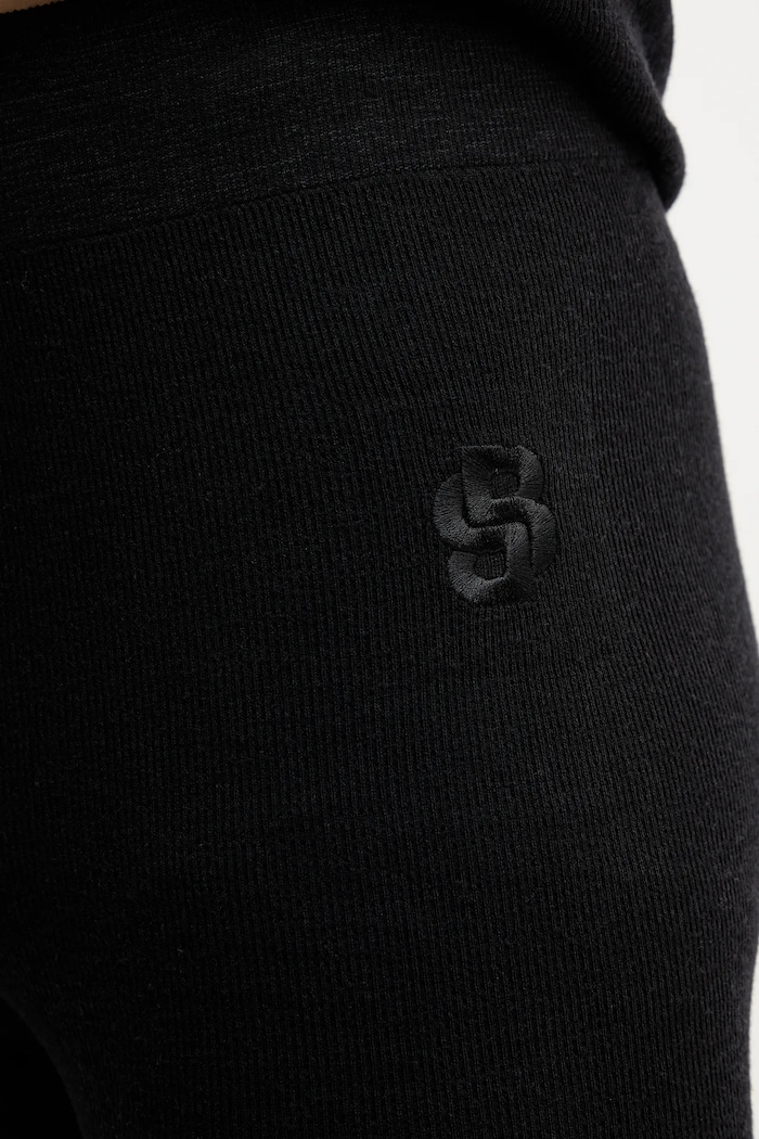 BOSS legginsy z dodatkiem wełny Peisey_SKI czarny 50544376