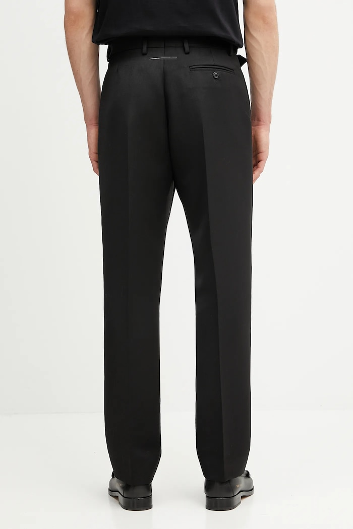 Дрехи Панталон с вълна MM6 Maison Margiela SH2KA0042.M35612.900 черен