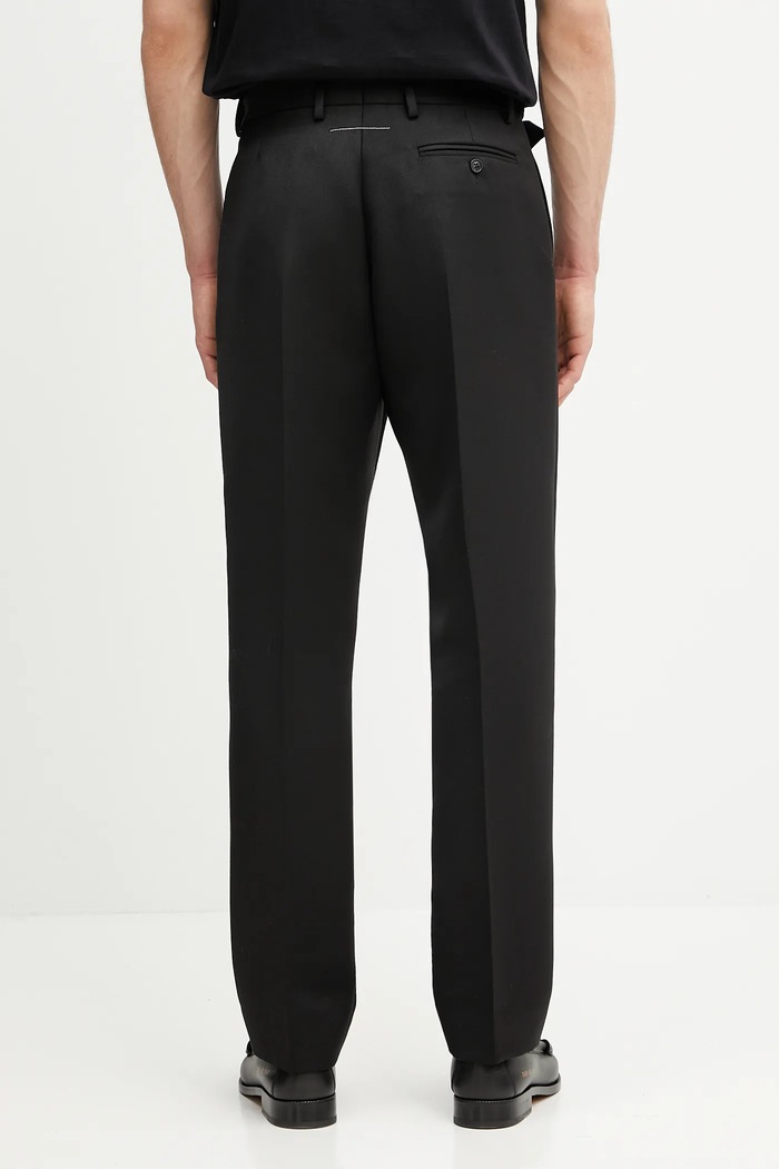 Дрехи Панталон с вълна MM6 Maison Margiela SH2KA0042.M35612.900 черен