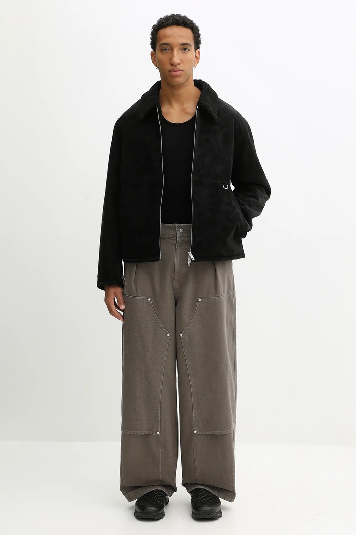 Kenzo pantaloni in cotone Double Knee Pant FF65PA2469GU
