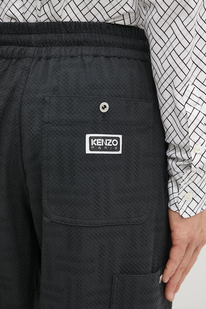 Kenzo trousers Weave Cargo Jogpant black FF65PA5019JF