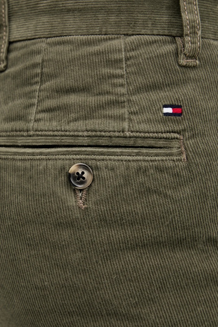 Κοτλέ παντελόνι Tommy Hilfiger πράσινο MW0MW40267