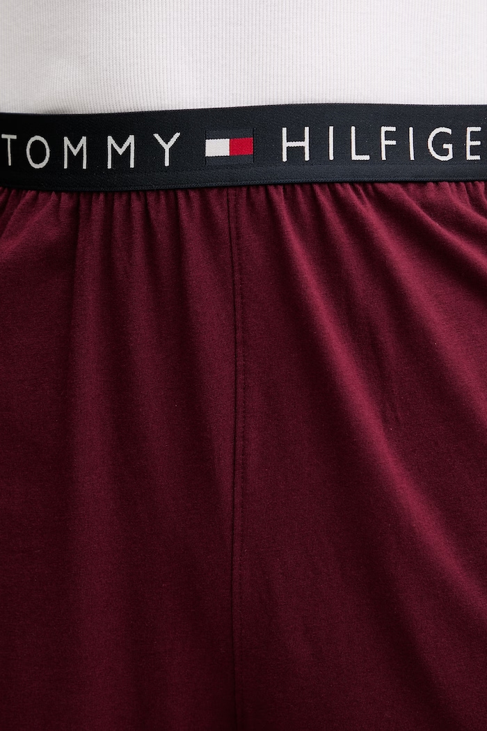Tommy Hilfiger pantaloni de pijama pentru bărbați din bumbac cu elastan burgundia UM0UM03654