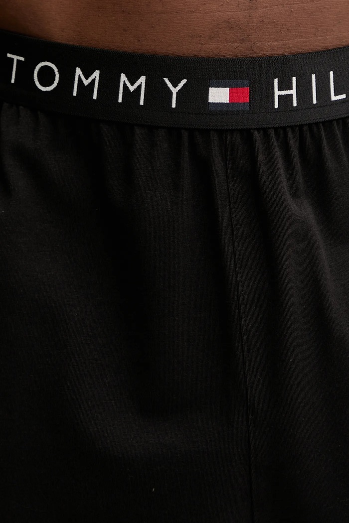 Oblečenie Tommy Hilfiger pyžamové nohavice pánske bavlnené s elastanom UM0UM03654 čierna