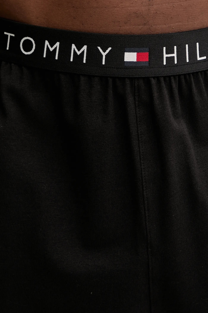 Oblečenie Tommy Hilfiger pyžamové nohavice pánske bavlnené s elastanom UM0UM03654 čierna