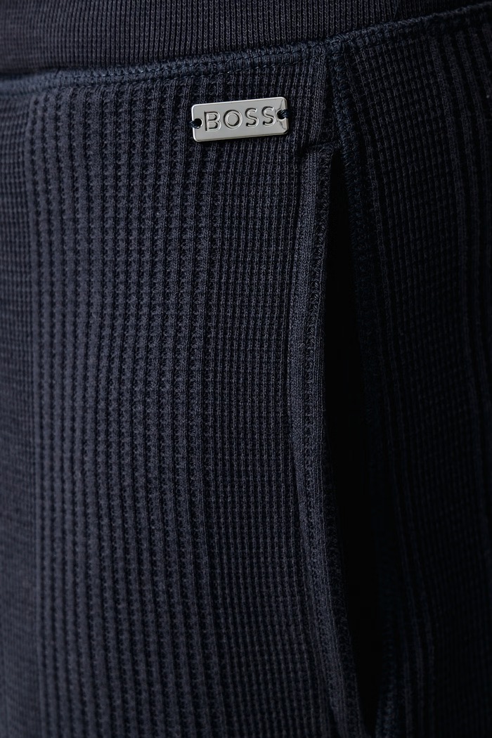 Loungewear hlače moške z bombažem Structure Pants BOSS 50540577 mornarsko modra