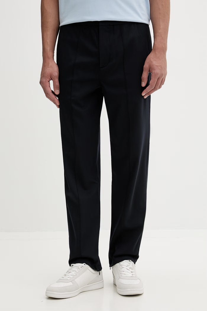 Filling Pieces pantaloni de lână Coach Twill Wool drept bleumarin 422550500247