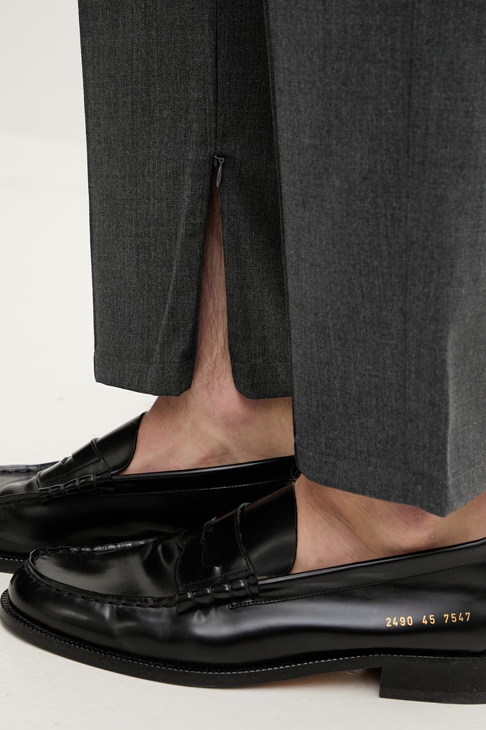 Filling Pieces pantaloni de lână Coach Twill Wool 422550500247 gri