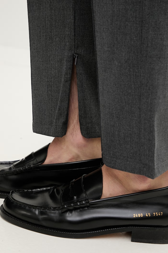 Filling Pieces pantaloni de lână Coach Twill Wool 422550500247 gri