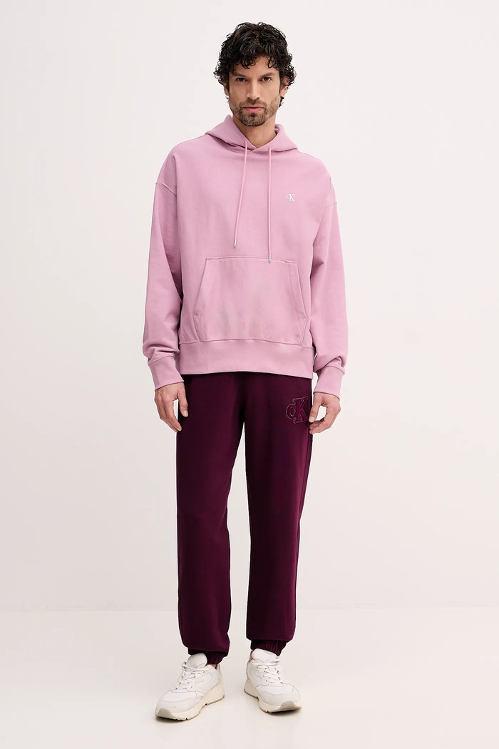 Παντελόνι φόρμας Calvin Klein Jeans LV04RD252G μωβ AW25