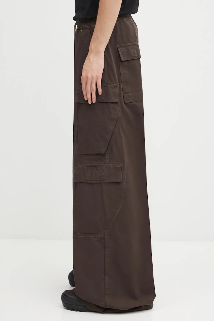 Hlače Rick Owens DRKSHDW Double Cargo Jumbo Belas DU02E7398.TW smeđa AW25