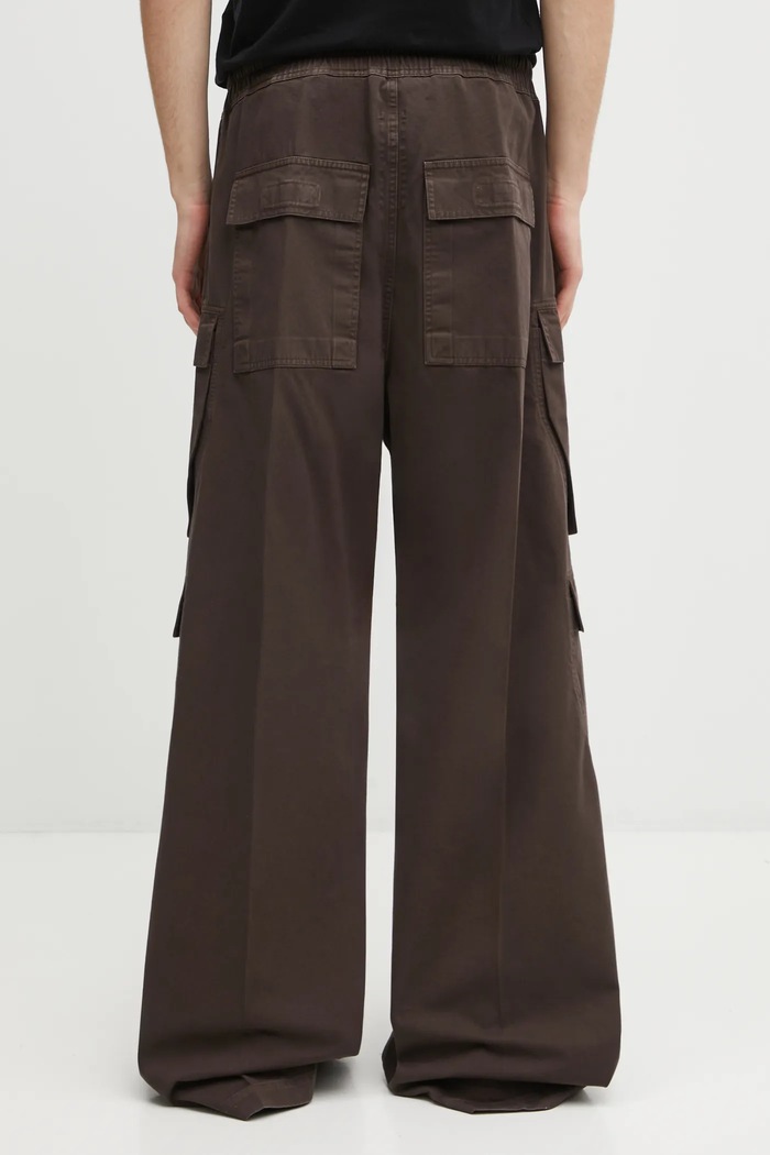 Odjeća Hlače Rick Owens DRKSHDW Double Cargo Jumbo Belas DU02E7398.TW smeđa
