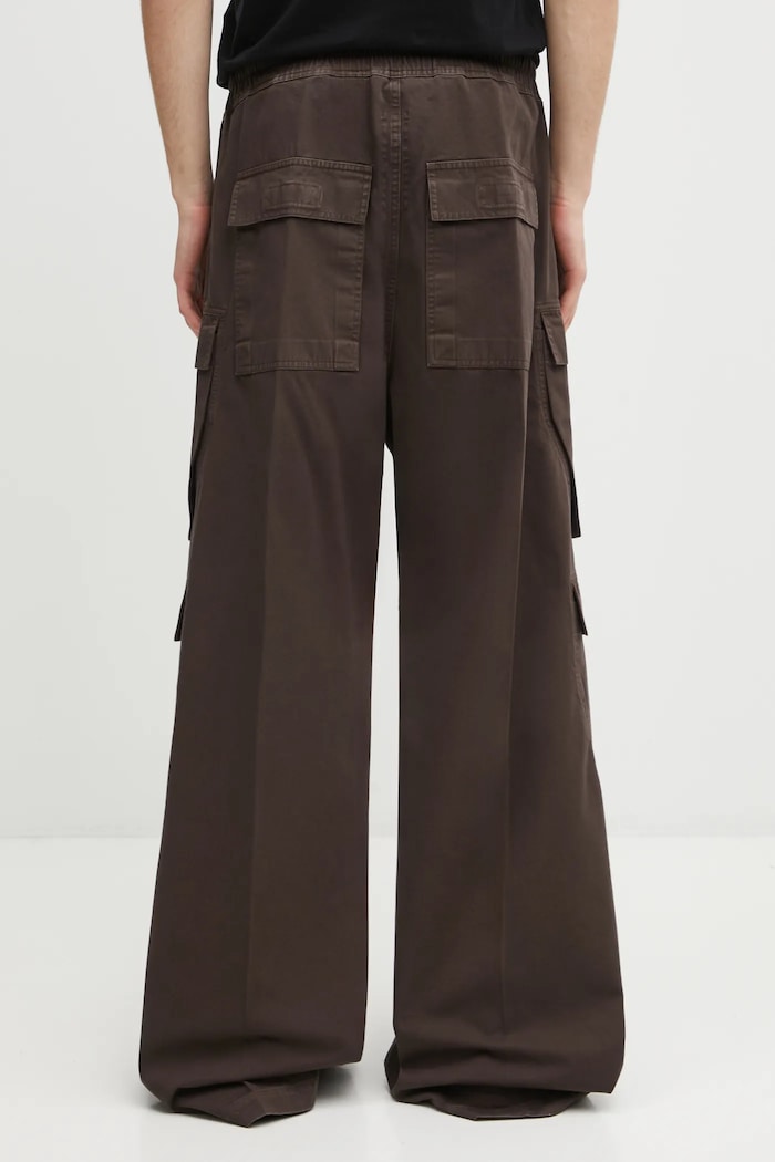 Odjeća Hlače Rick Owens DRKSHDW Double Cargo Jumbo Belas DU02E7398.TW smeđa