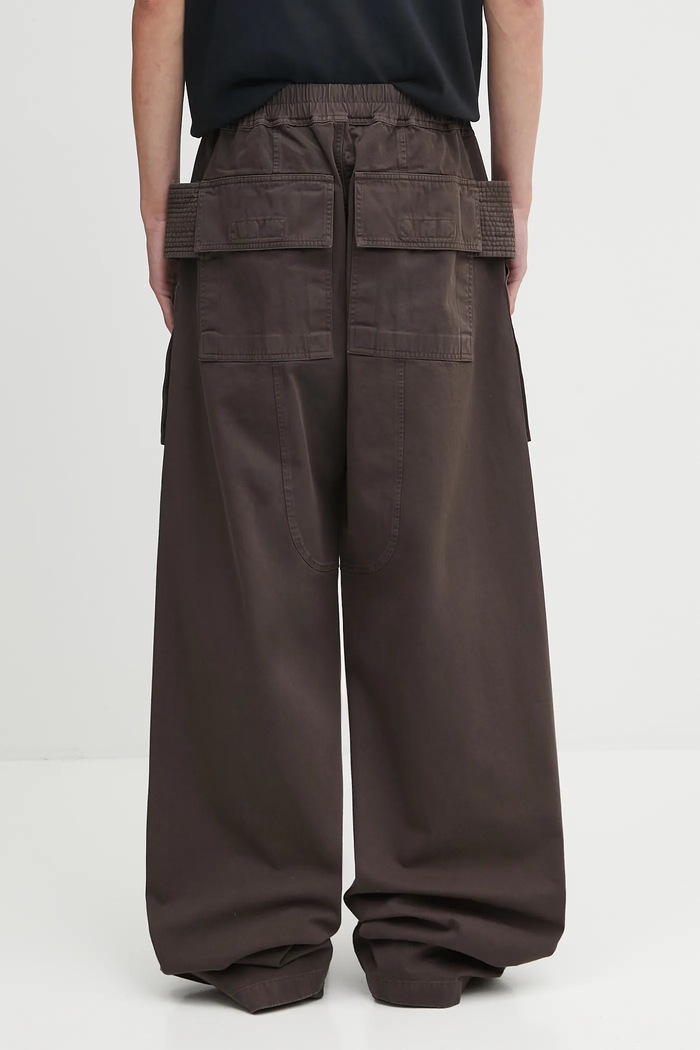 Clothing Rick Owens DRKSHDW cotton trousers Creatch Wide Cargo Drawstring DU02E7394.TW brown