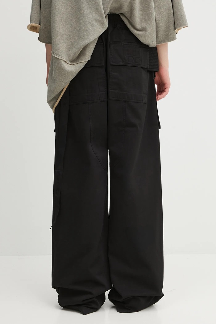 Clothing Rick Owens DRKSHDW cotton trousers Creatch Wide Cargo Drawstring DU02E7394.TW black
