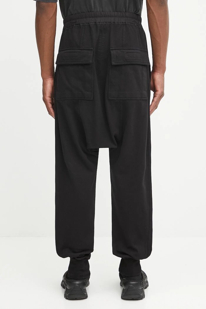 Clothing Rick Owens DRKSHDW cotton joggers Prisoner Drawstring DU02E7395.RIG black