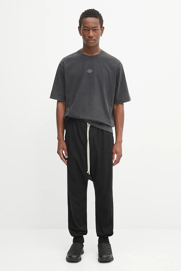 Rick Owens DRKSHDW cotton joggers Prisoner Drawstring DU02E7395.RIG black