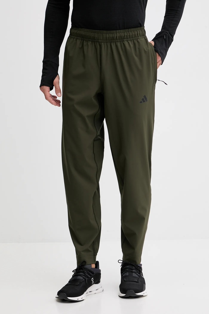 adidas Performance spodnie treningowe Tr-Es Woven z elastanem zielony KA7859