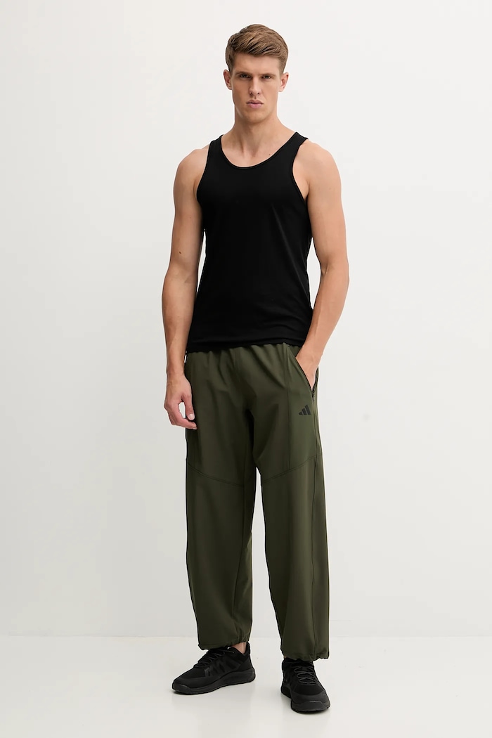 Hlače za vadbo adidas Performance Power JV9659 zelena AW25