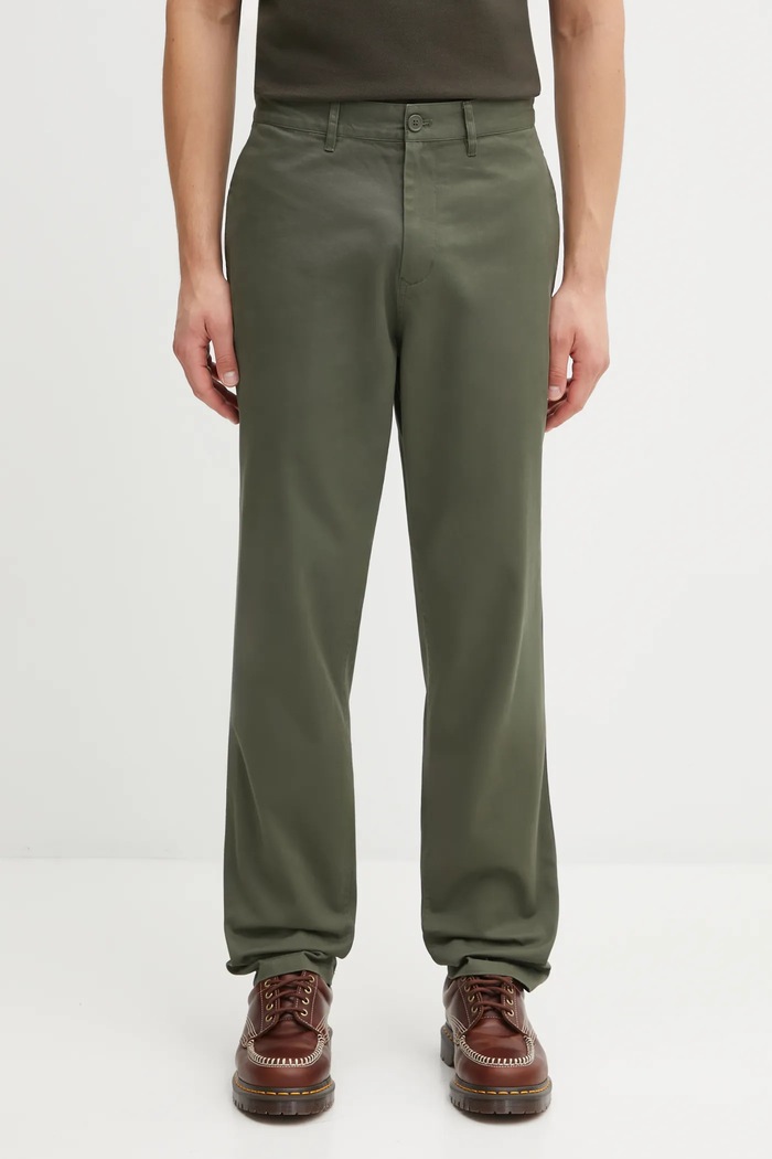Fred Perry spodnie bawełniane gładkie zielony T9130