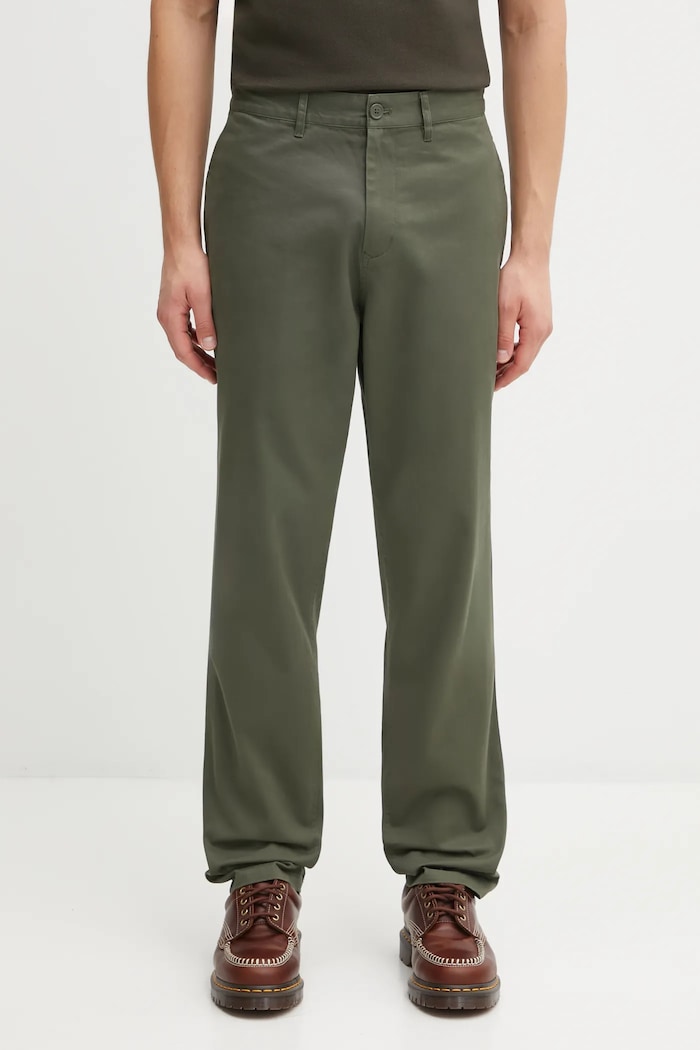 Fred Perry spodnie bawełniane gładkie zielony T9130