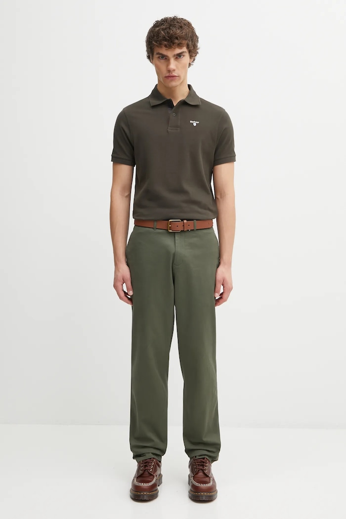 Fred Perry spodnie bawełniane zielony T9130