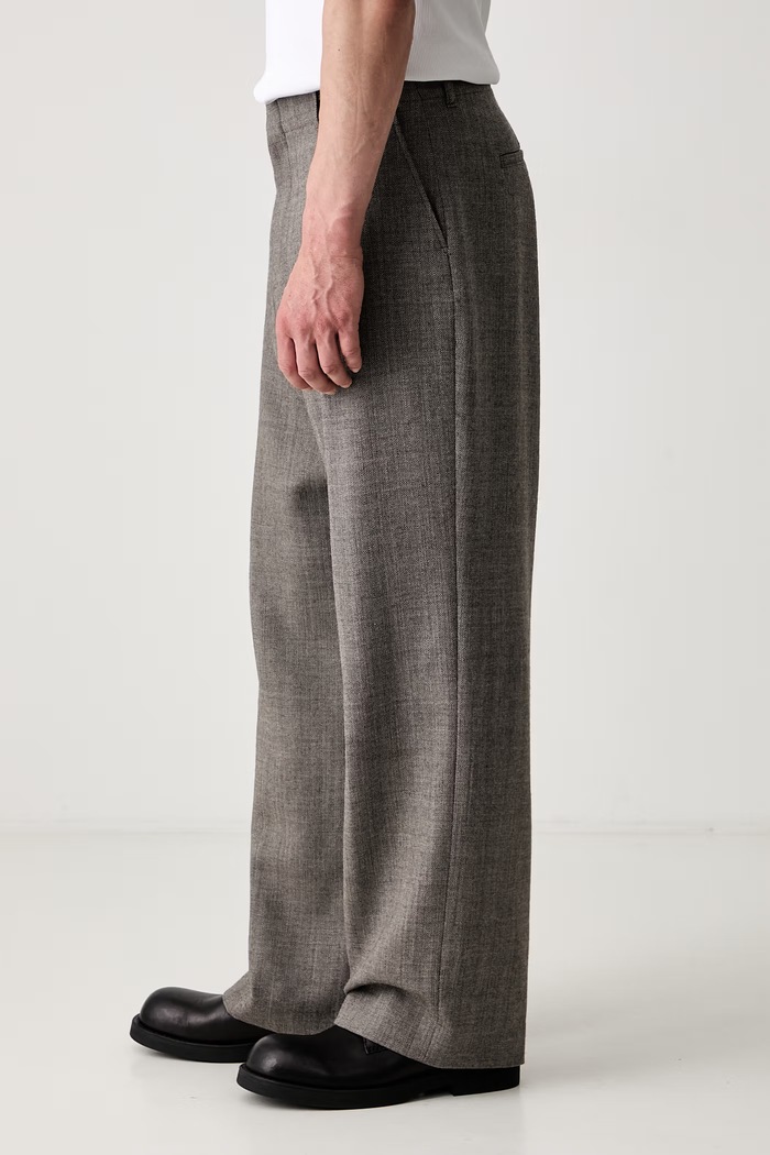 Our Legacy kalhoty vlněné pánské M4254BBN hnědá AW25