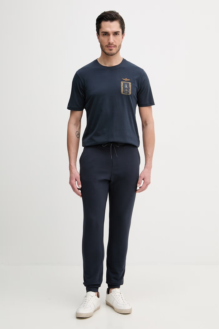 Spodnji del trenirke Aeronautica Militare PF0872UF00459 mornarsko modra SS26