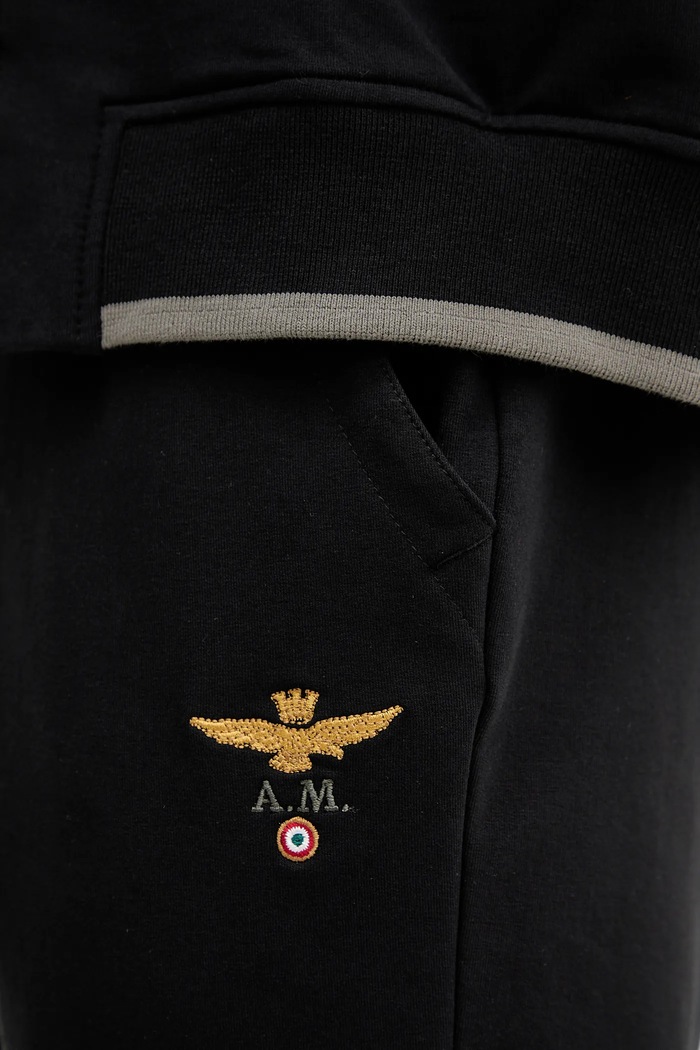 Aeronautica Militare spodnie dresowe czarny PF0872UF00459