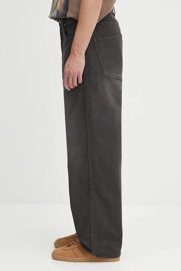 Visvim pantaloni in cotone fluxus 01 ex wide 125105008001 marrone AW25