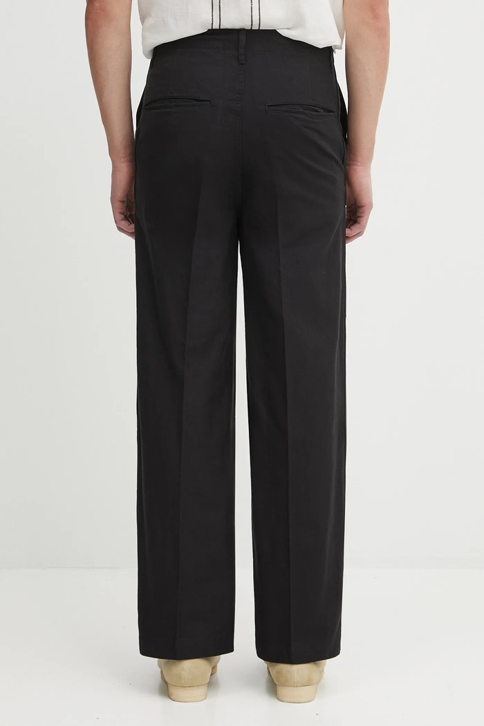 Ruházat Visvim pamut nadrág ex wide chino pants 125105008008 fekete