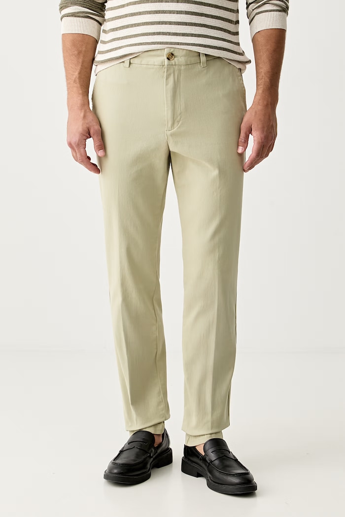 BOSS pantaloni chinos pentru bărbați din bumbac cu elastan H-Kaiton1 verde 50543312