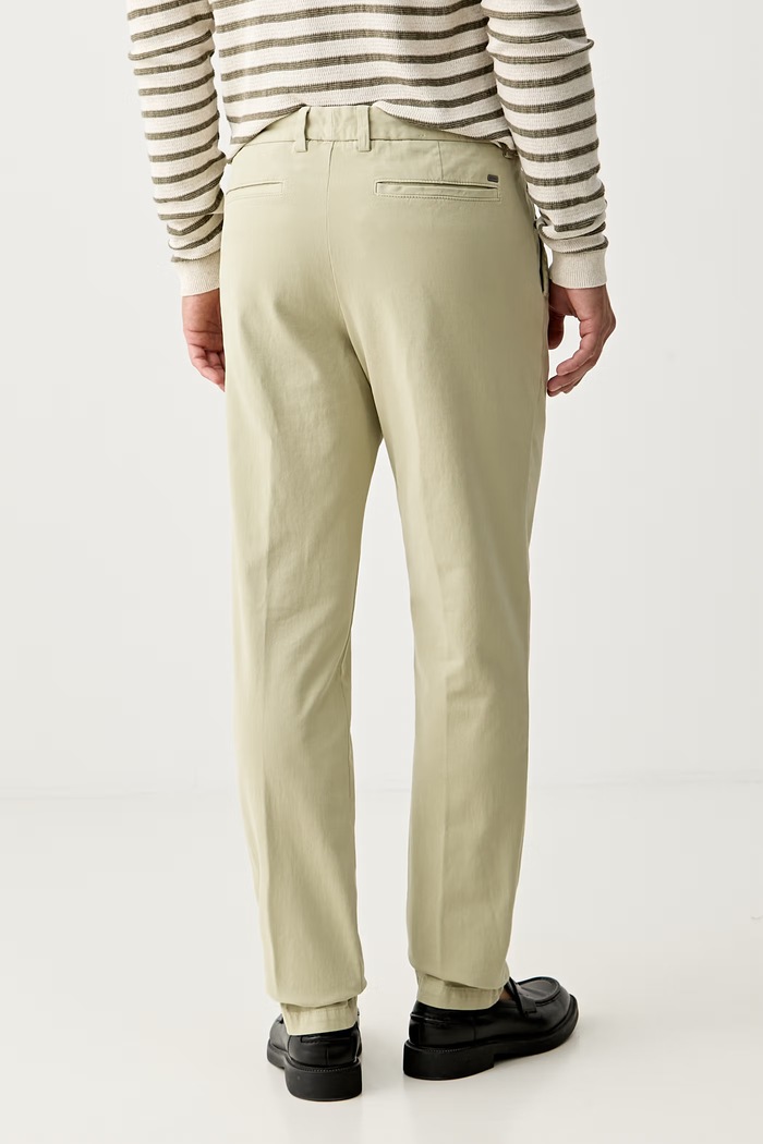 Îmbrăcăminte BOSS pantaloni chinos pentru bărbați din bumbac cu elastan H-Kaiton1 50543312 verde
