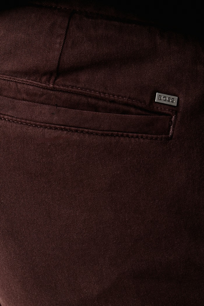 Spodnie chinos męskie bawełniane z elastanem H-Kaiton1 BOSS 50543312 brązowy