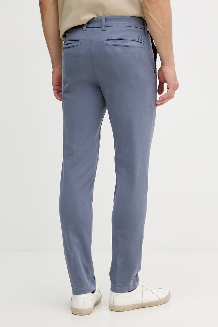 Îmbrăcăminte BOSS pantaloni chinos pentru bărbați din bumbac cu elastan H-Kaiton1 50543312 albastru