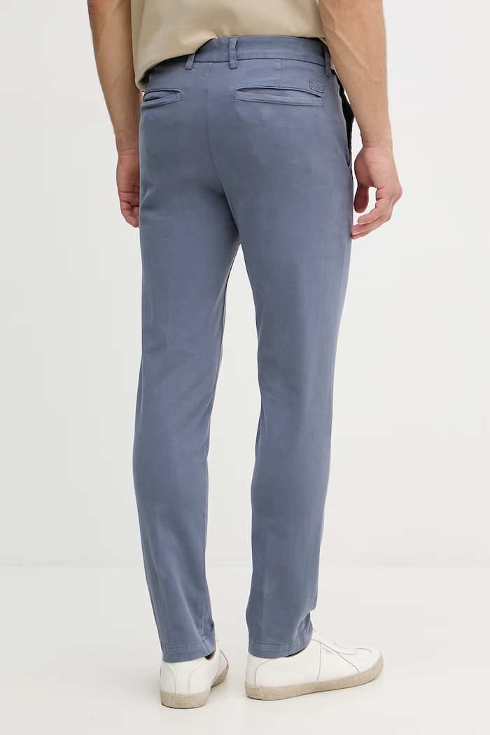 Îmbrăcăminte BOSS pantaloni chinos pentru bărbați din bumbac cu elastan H-Kaiton1 50543312 albastru