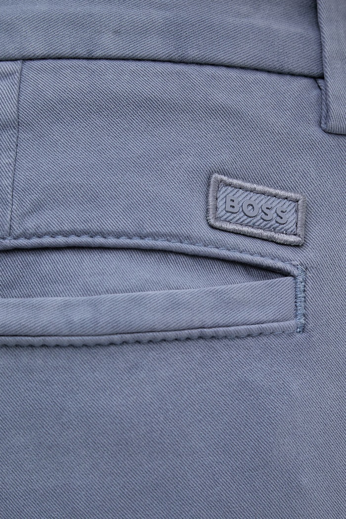 BOSS pantaloni chinos pentru bărbați din bumbac cu elastan H-Kaiton1 albastru 50543312