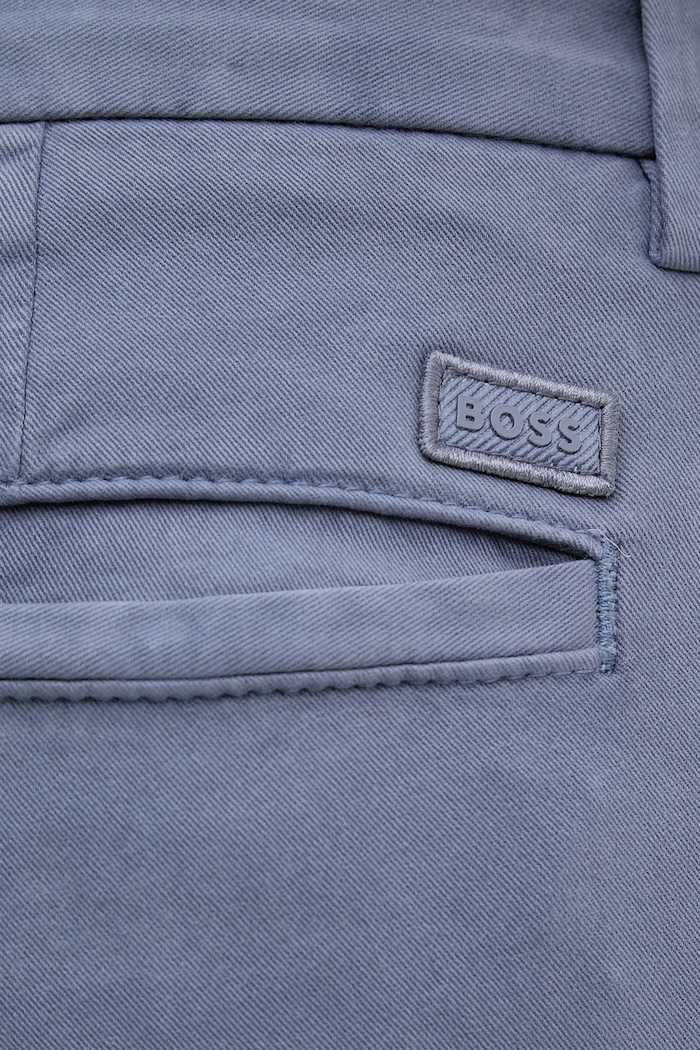 BOSS pantaloni chinos pentru bărbați din bumbac cu elastan H-Kaiton1 albastru 50543312