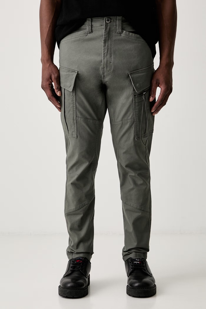 G-Star spodnie skinny męskie bawełniane z elastanem Zip Pkt 3D Skinny Cargo 2.0 zielony D24307.E172