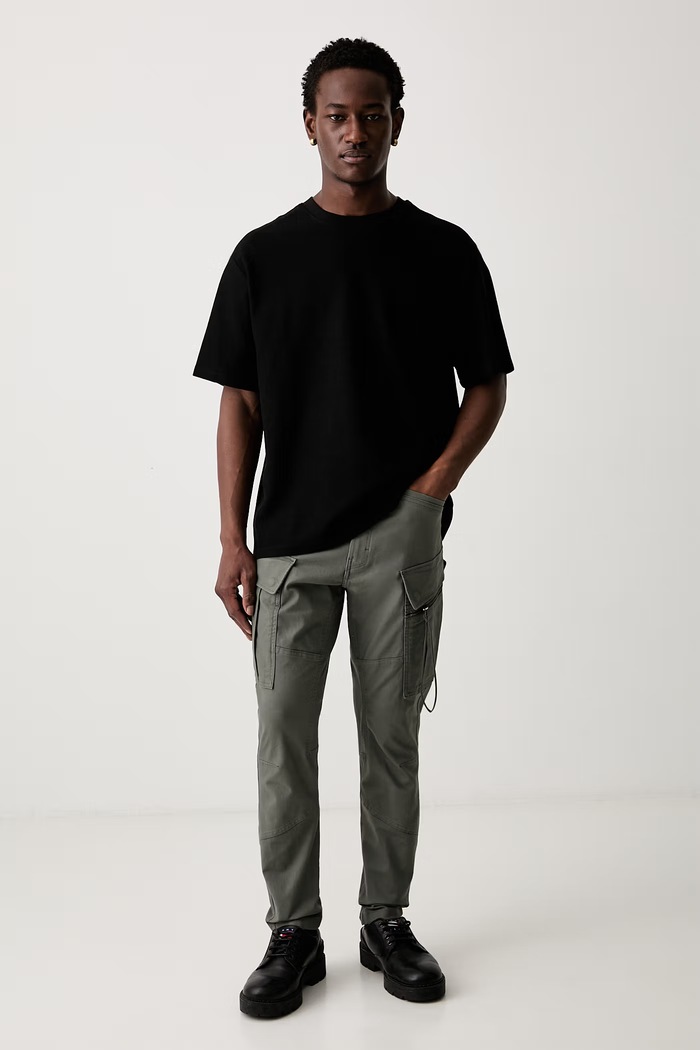 G-Star spodnie skinny męskie bawełniane z elastanem Zip Pkt 3D Skinny Cargo 2.0 D24307.E172 zielony SS26