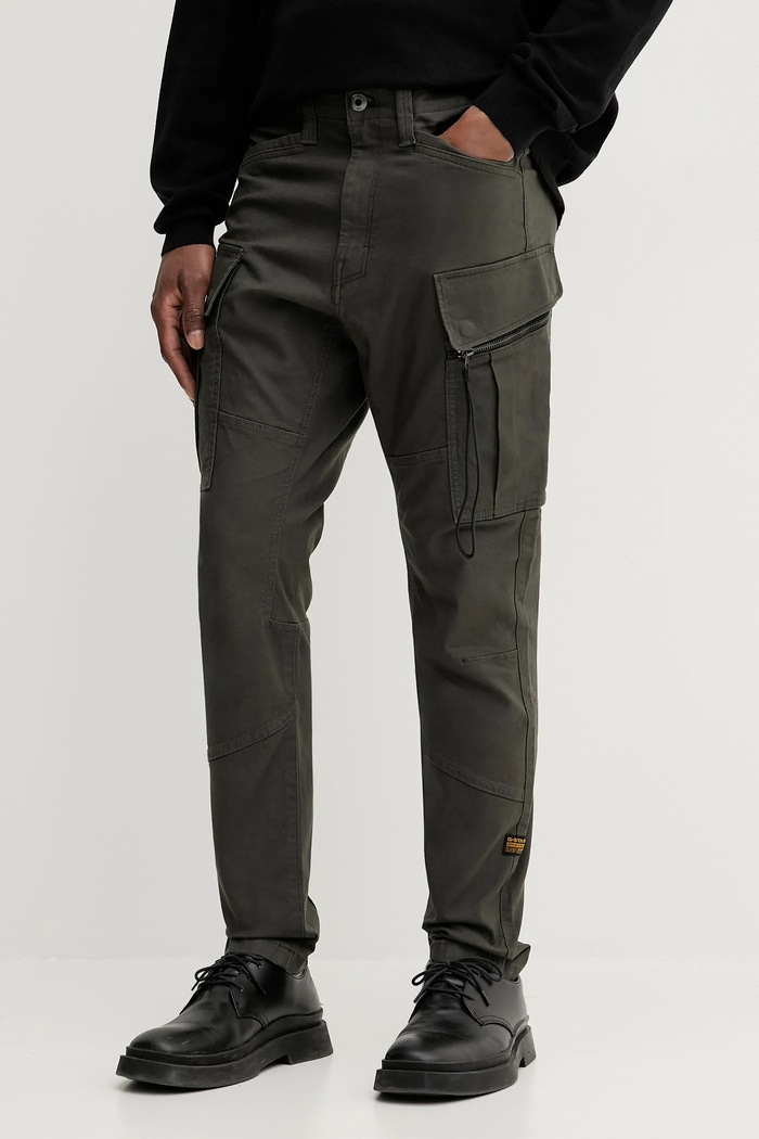 Штани G-Star Zip Pkt 3D Skinny Cargo 2.0 тканина зелений D24307.E172