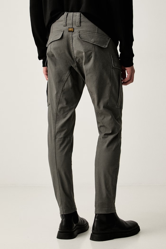 Одежда G-Star брюки skinny мужские из хлопка с эластаном Zip Pkt 3D Skinny Cargo 2.0 D24307.E172 серый
