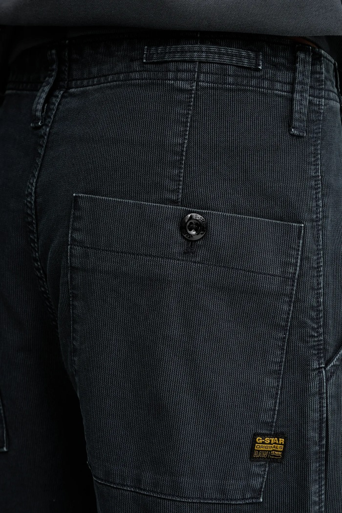 Bavlnené nohavice G-Star Pleated Chino Relaxed tmavomodrá D26126.D752