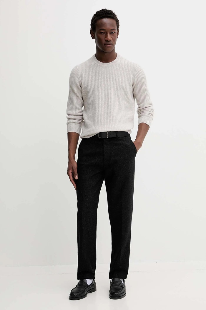 Kalhoty s příměsí vlny Marc O'Polo 529017010198 černá AW25