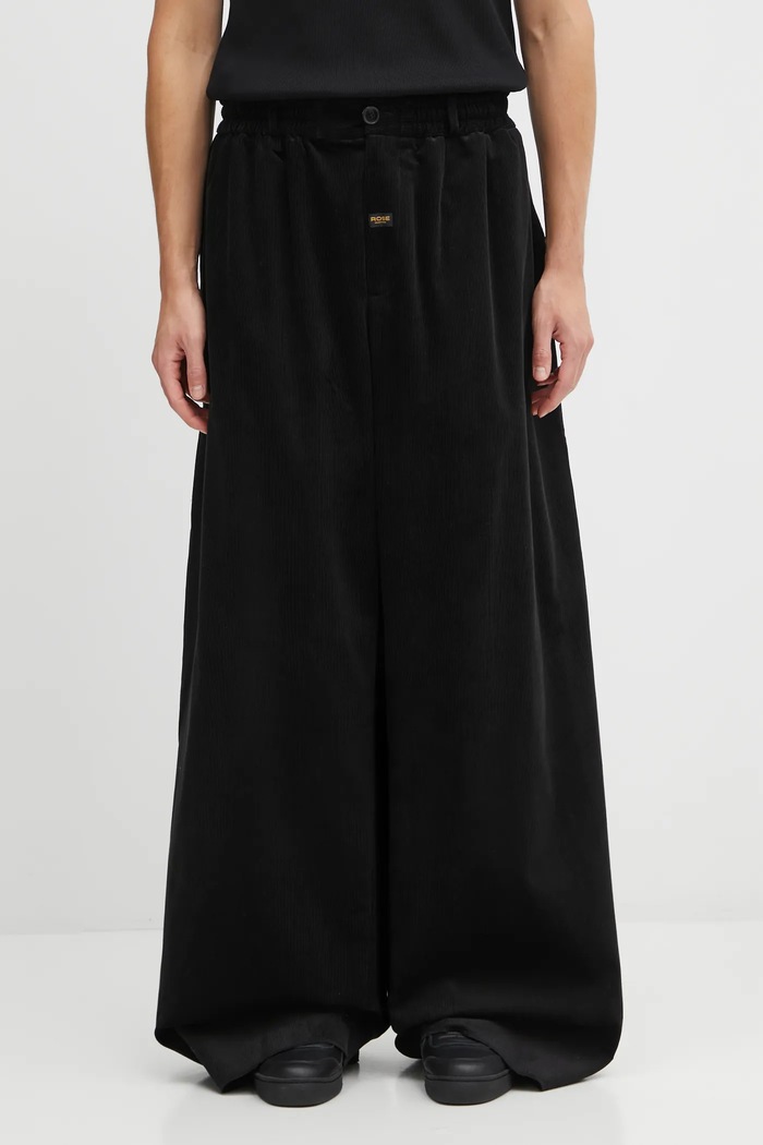 Martine Rose Pantaloni de catifea cord Extreme Wide Leg Tailored negru 853WP21001
