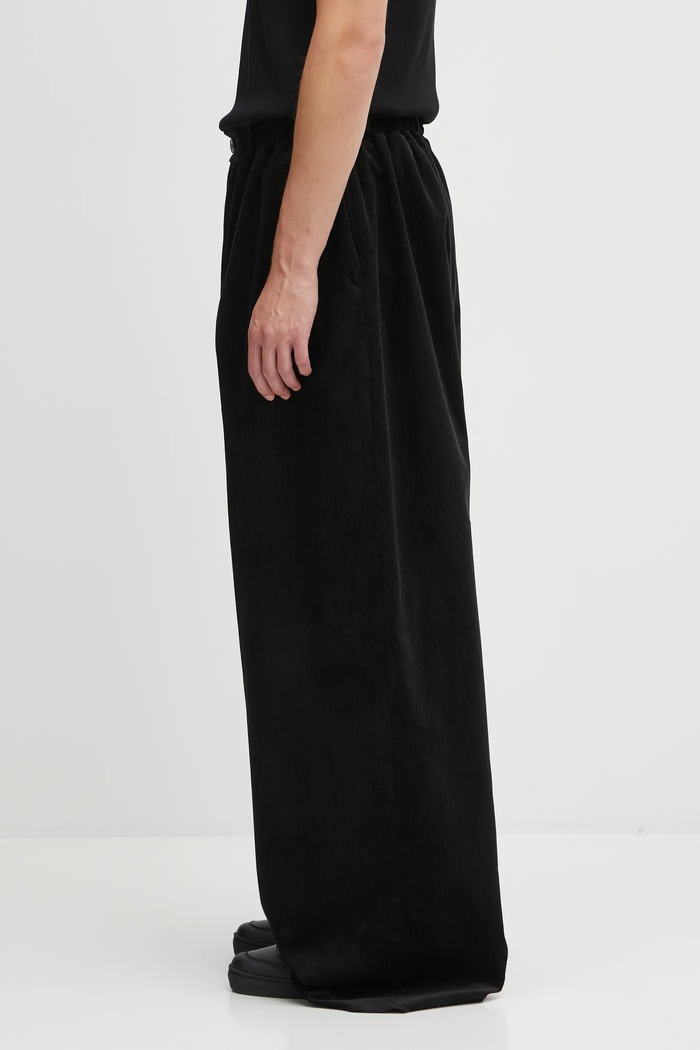 Martine Rose Pantaloni de catifea cord Extreme Wide Leg Tailored 853WP21001 negru AW25