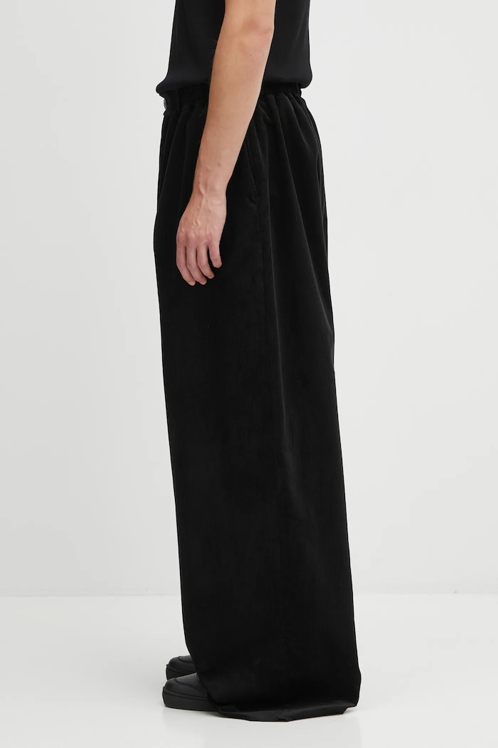 Martine Rose Pantaloni de catifea cord Extreme Wide Leg Tailored 853WP21001 negru AW25