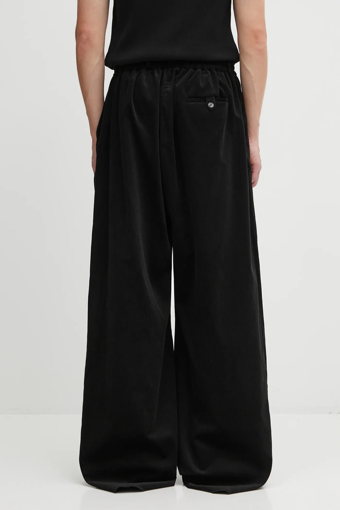 Îmbrăcăminte Martine Rose Pantaloni de catifea cord Extreme Wide Leg Tailored 853WP21001 negru