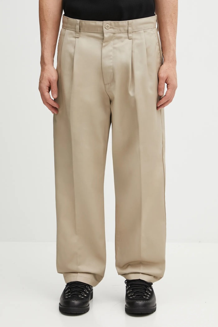 Hlače Carhartt WIP Evan Pant ravni bež I035666.G101