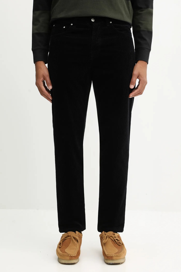 Carhartt WIP corduroy trousers Newel Pant cotton navy I027232.1C02